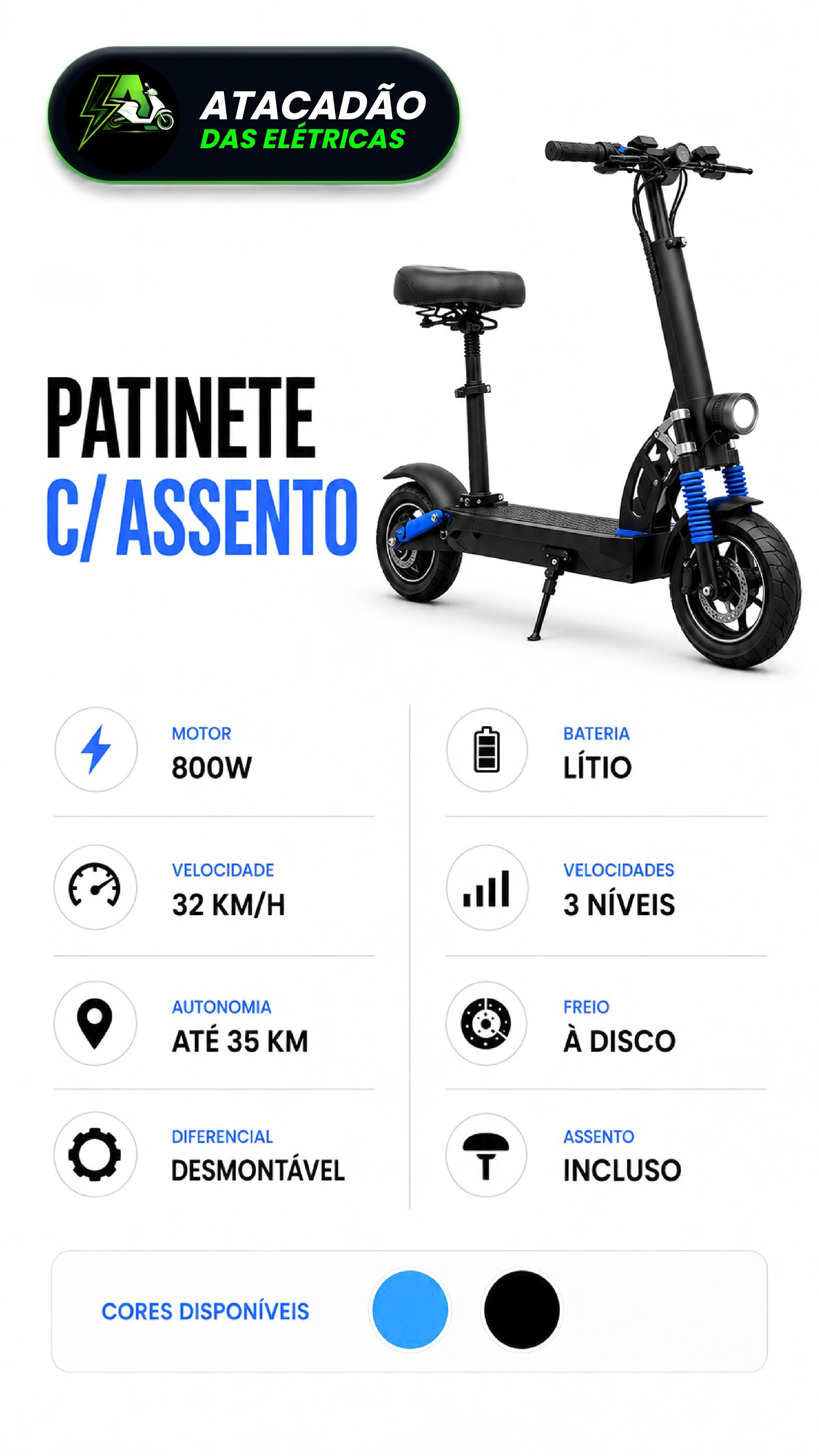PATINETE COM ASSENTO